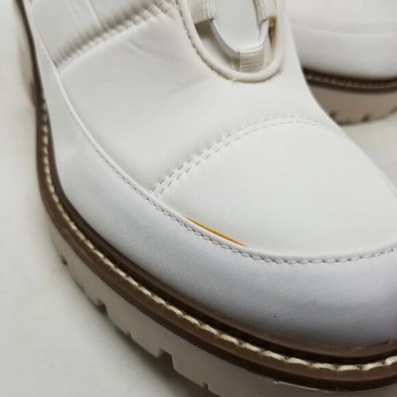 Blondo Daisy  Waterproof Lug Sole Boot in White Nylon - Picture 14 of 16